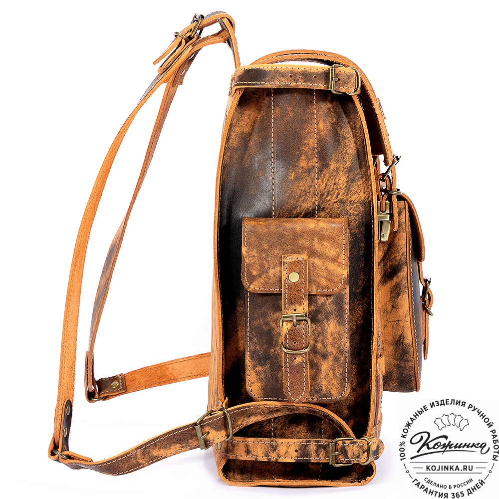 Кожаный ранец "Максимус 3" (старение)