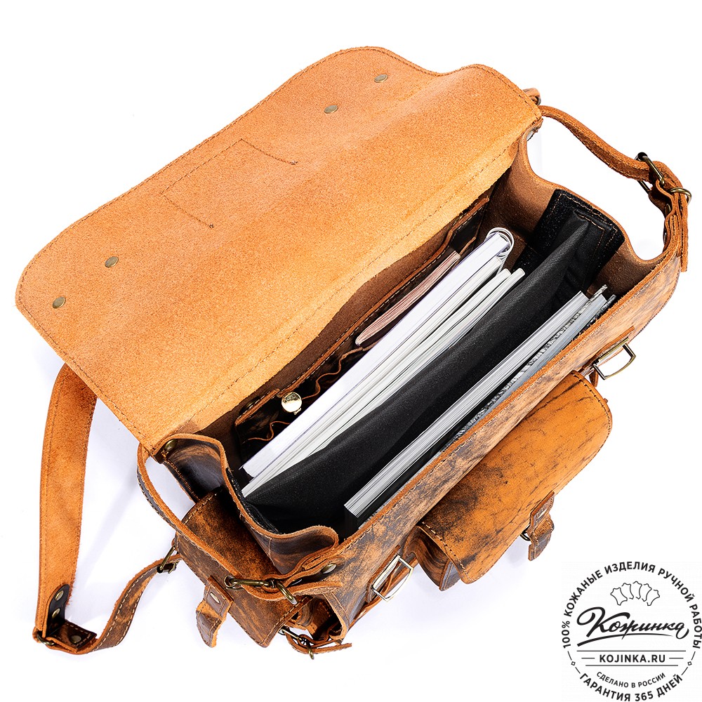 Кожаный ранец "Максимус 3" (старение)