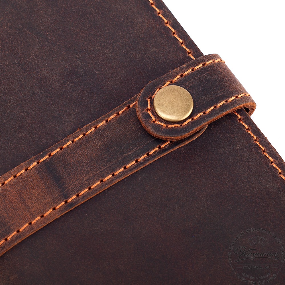 Кожаное портмоне "Тревис" (тёмно-коричневый крейзи)
