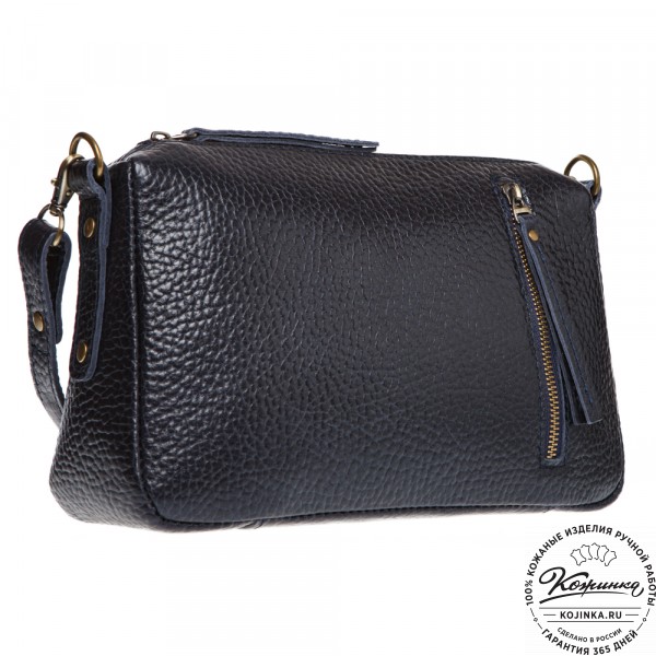 Женская кожаная сумка "Агата" (чёрная). фото 1
