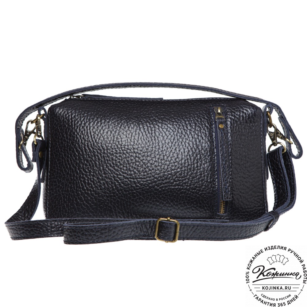 Женская кожаная сумка "Агата" (чёрная)