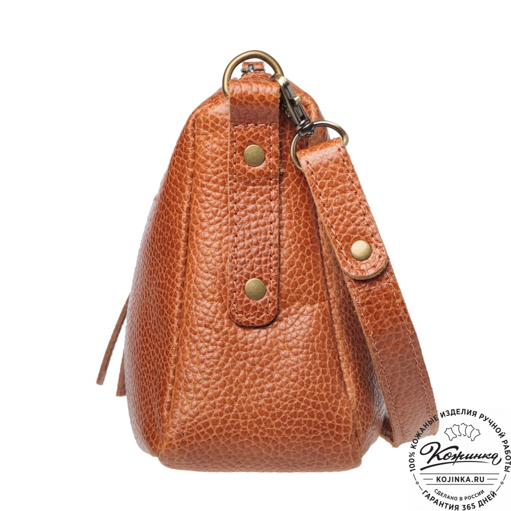 Женская кожаная сумка "Агата" (рыжая)