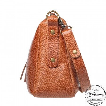 Женская кожаная сумка "Агата" (рыжая)