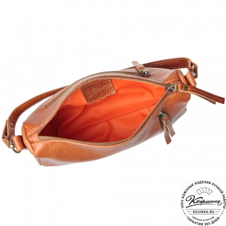 Женская кожаная сумка "Агата" (рыжая)