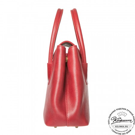 Женская кожаная сумка "Ванесса" (малина)
