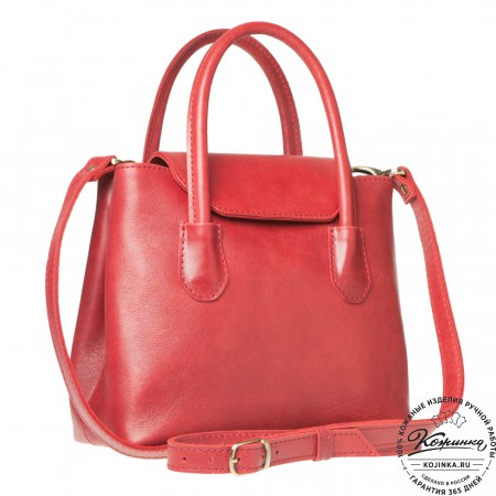 Женская кожаная сумка "Ванесса" (малина)