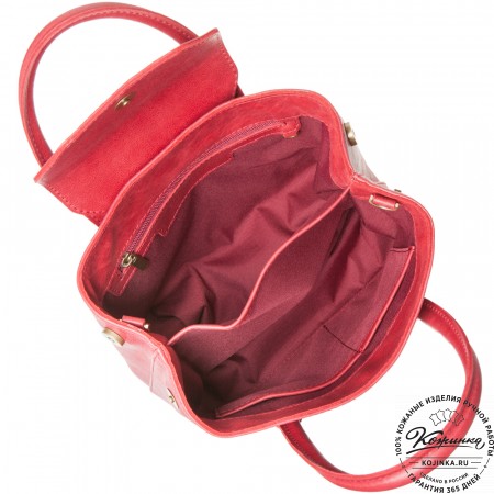 Женская кожаная сумка "Ванесса" (малина)