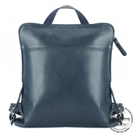 Женский кожаный рюкзак "Салоники" (синий)