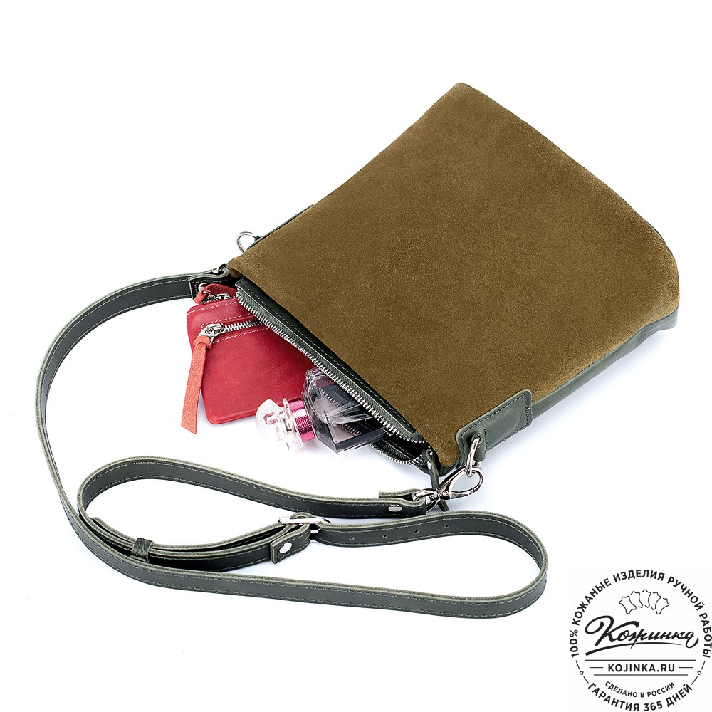 Женская кожаная сумка "Саманта" (олива)