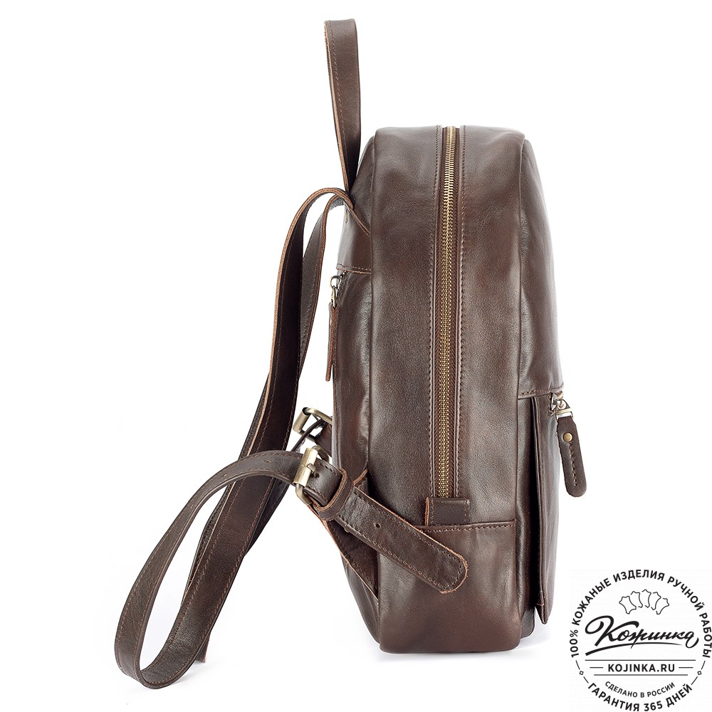 Кожаный рюкзак "Джессика" (коричневая гладкая кожа)