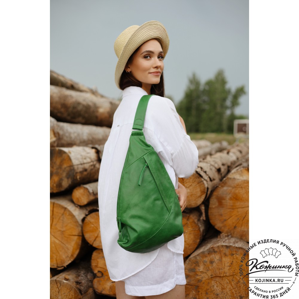 Кожаный рюкзак "Африка" (малина)