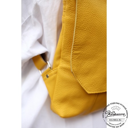 Кожаный рюкзак "Голландия New" (бежевый)