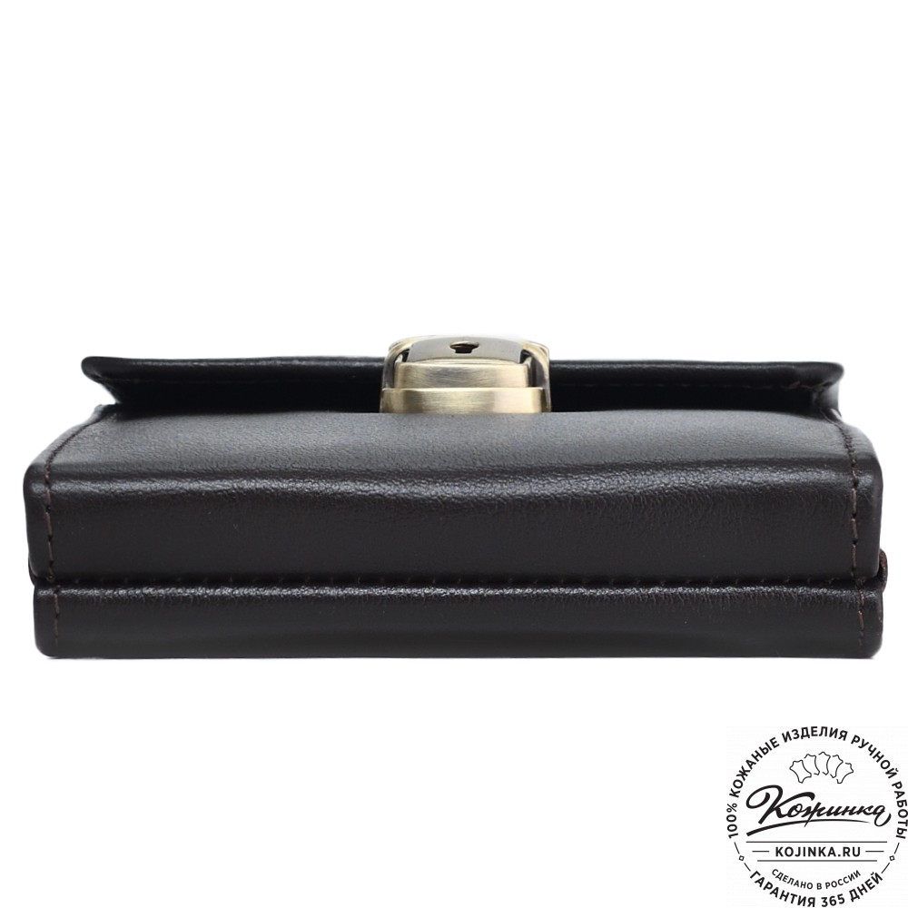 Кожаная сумка для документов "Чикаго" (темно-коричневая)