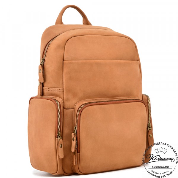  Кожаный рюкзак "Дионис" (рыжий крейзи). фото 1