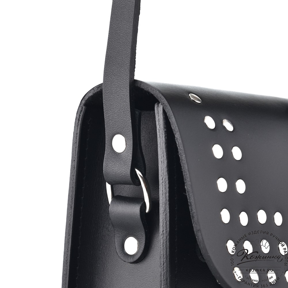 Кожаная сумка ручной работы "Мариарт" (черная)