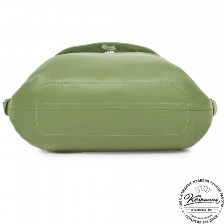  Женский кожаный рюкзак "Паулина" (мята)