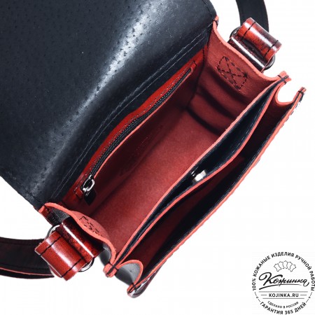  Кожаный сумка "Робин" (глянец красный)