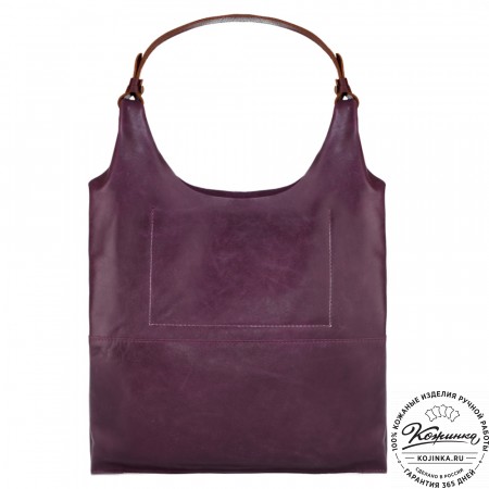 Женская кожаная сумка "Эльсинор" (баклажан)