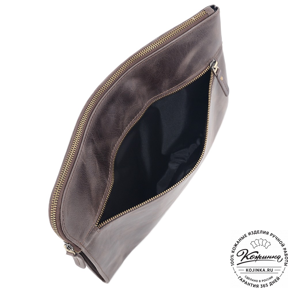  Кожаная папка для документов "Бэн" (темно-коричневый антик)