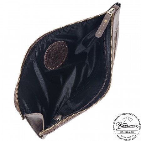  Кожаная папка для документов "Бэн" (темно-коричневый антик)