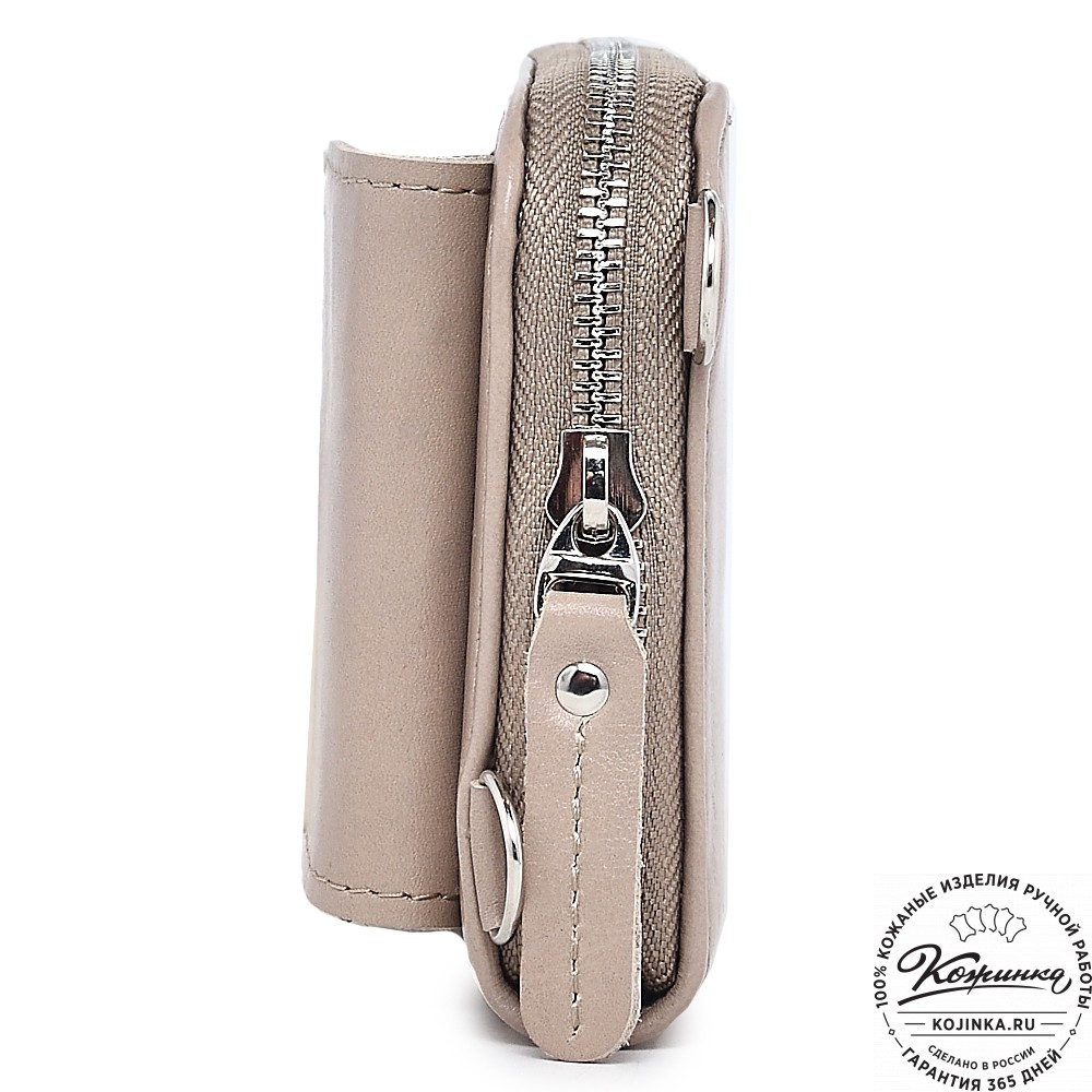  Кожаный клатч "Чукотка" (бежевый гладкая кожа)