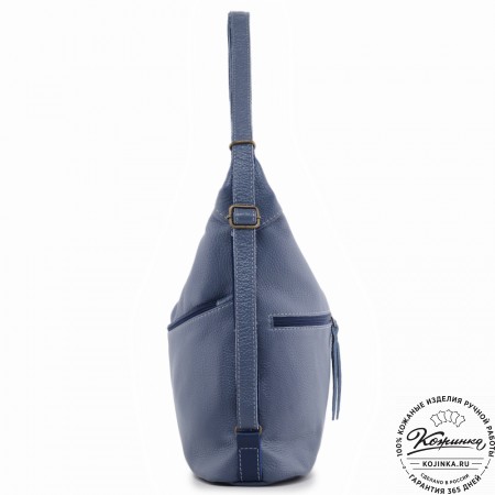  Женская кожаная сумка-трансформер "Ливадия" (джинс) 