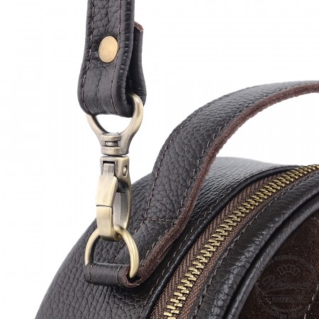 Женская кожаная сумка "Селин" (темно-коричневая)