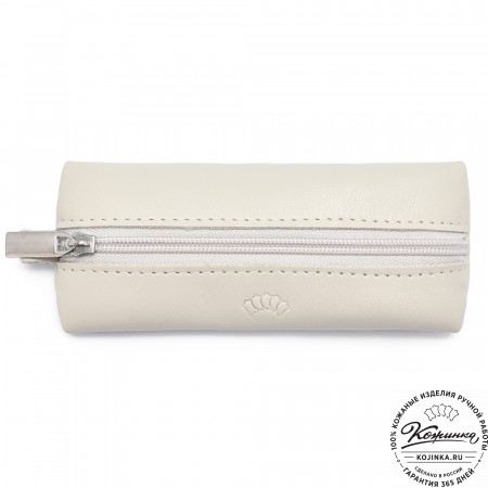  Кожаная ключница «Соло» (бежевая) 