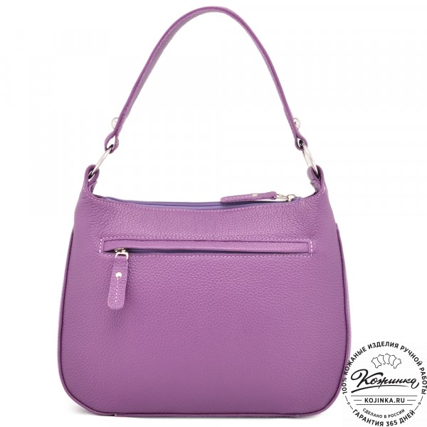  Кожаная женская сумка "Каролина" (темная сирень). фото 1