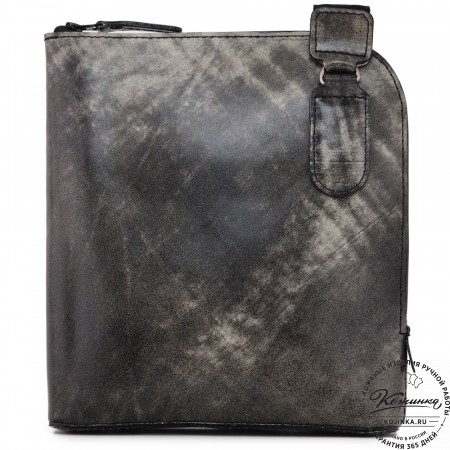 Кожаная сумка "Родос" (пепел глянец)