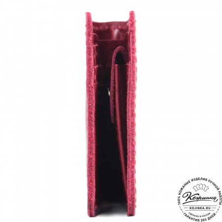  Кожаный бумажник "Рокки" (бордо антик)