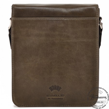 Мужская кожаная сумка "Таллин" (олива)