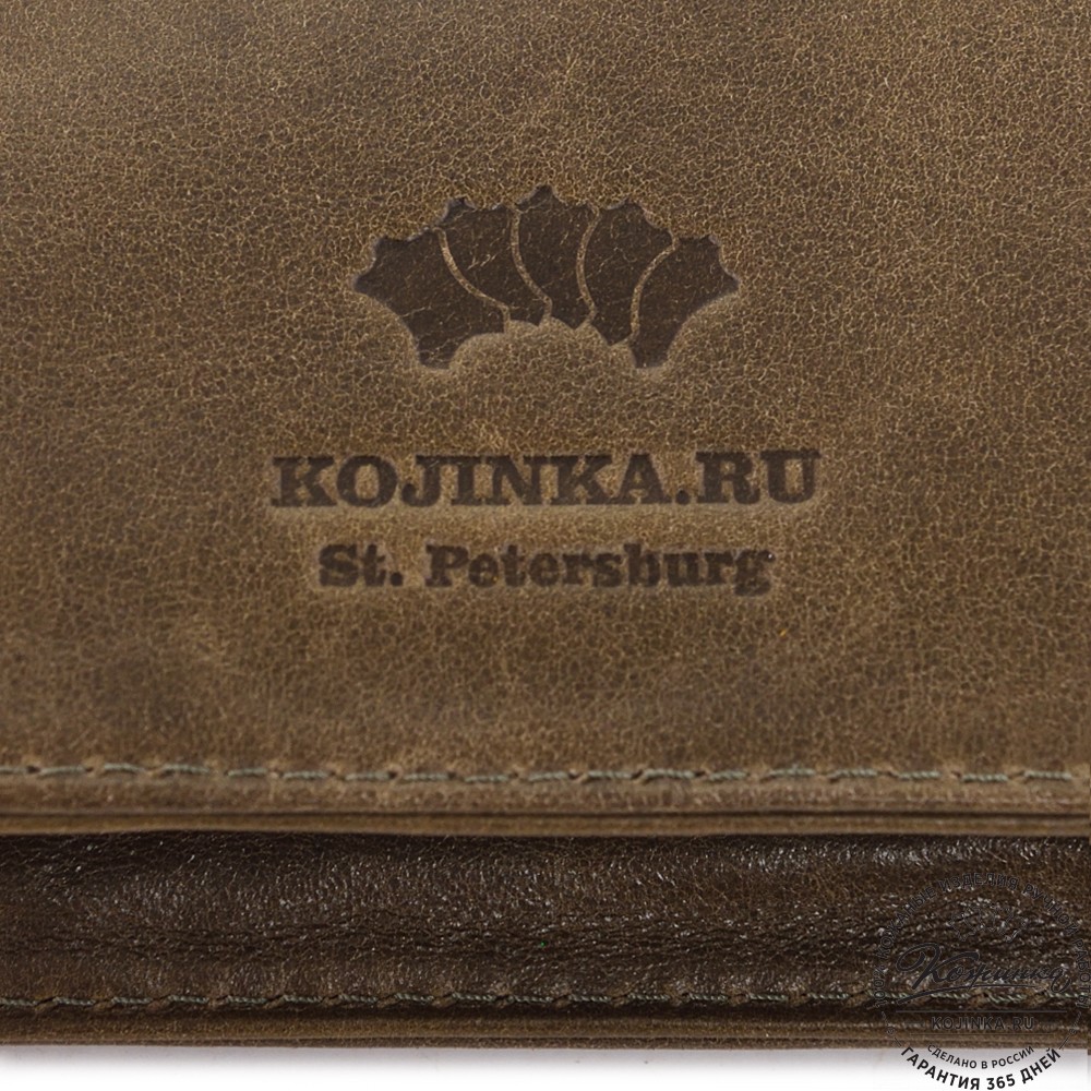 Мужская кожаная сумка "Таллин" (олива)