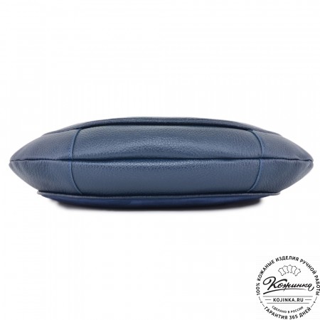  Женская кожаная сумка "Валенсия" (синяя)
