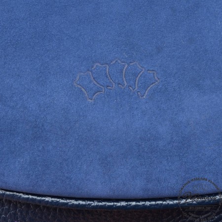  Женская кожаная сумка "Валенсия" (синяя)