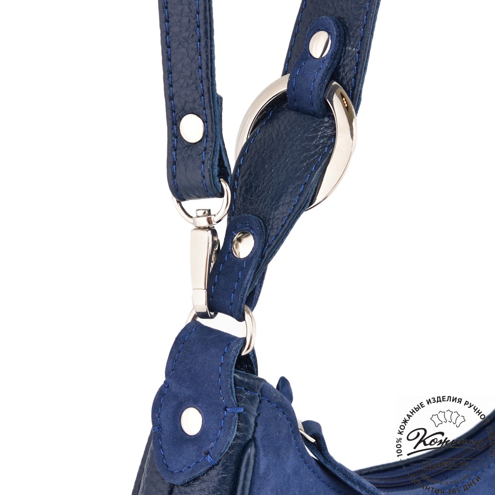  Женская кожаная сумка "Валенсия" (синяя)