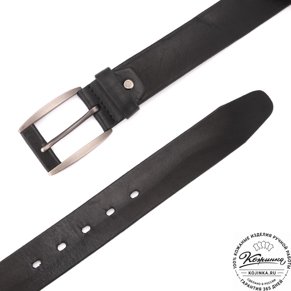 Кожаный ремень "Гигант" (черный)