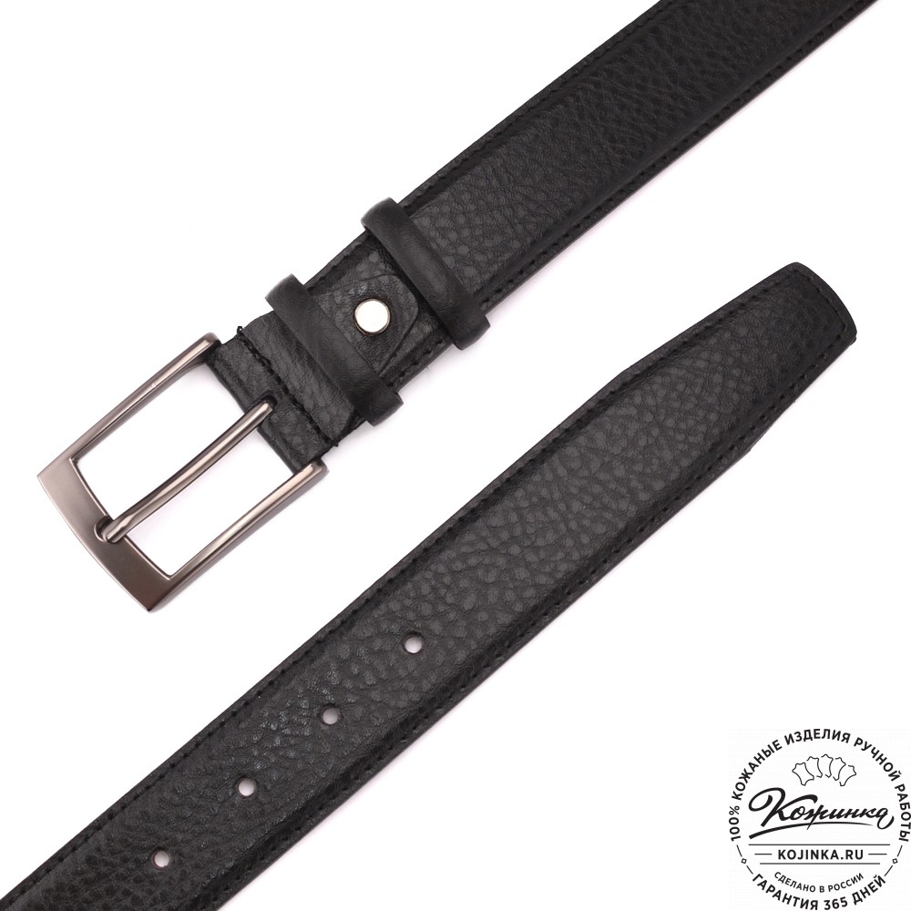 Кожаный ремень  "Сойер" (чёрный)