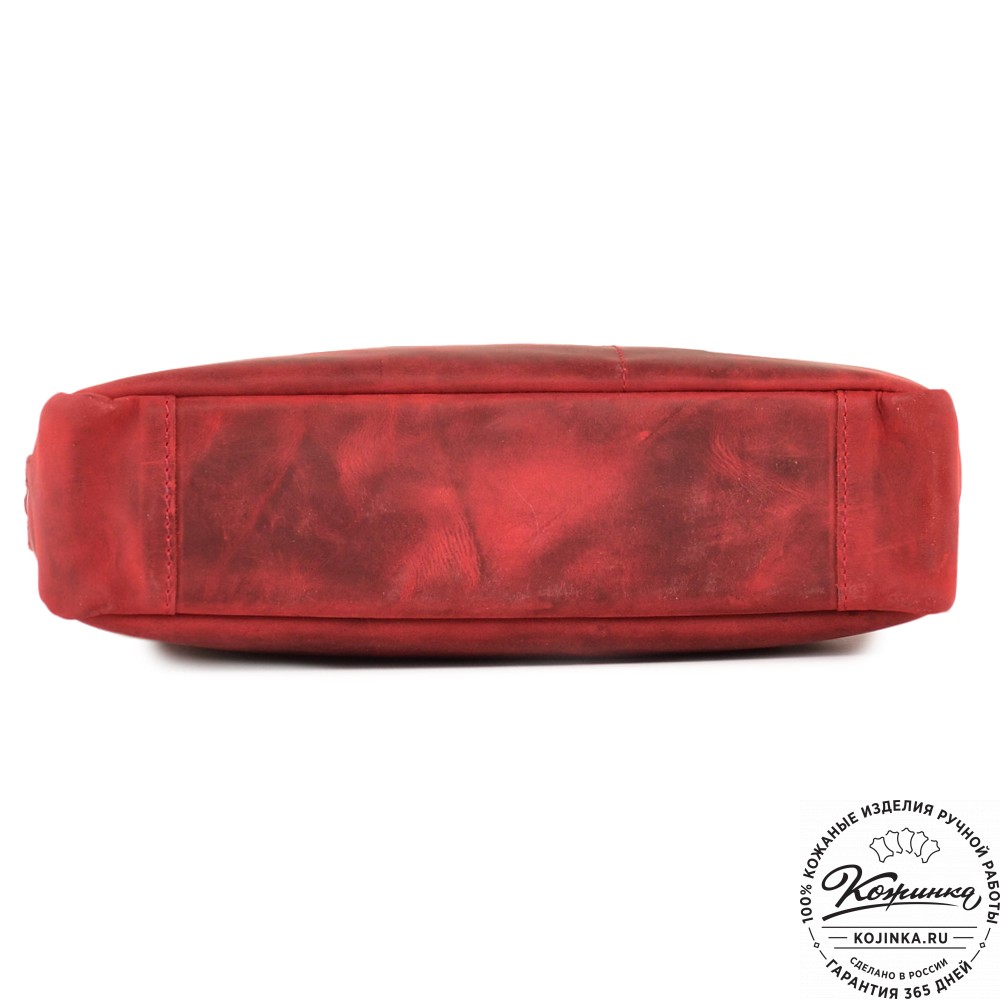  Кожаная деловая сумка "Гранд" (вишня крейзи) 