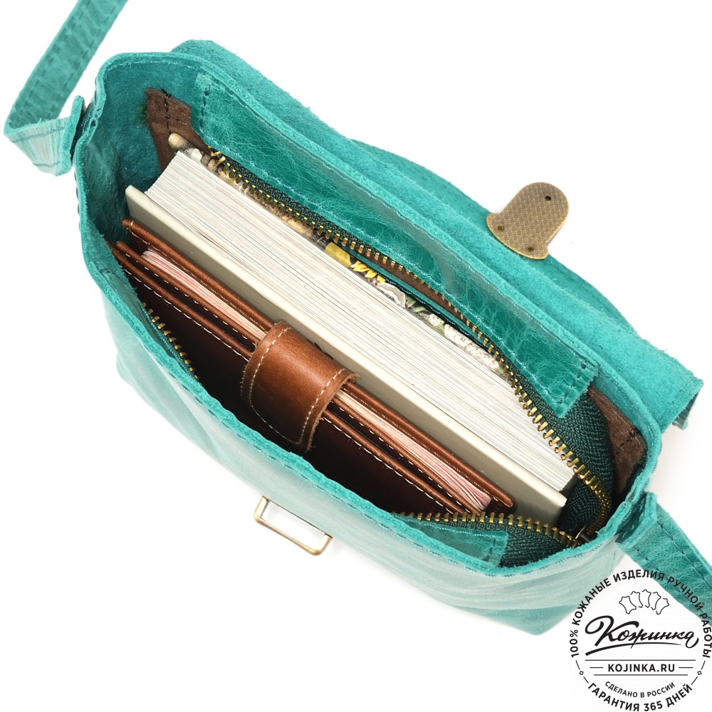  Кожаная сумка "Калифорния Нью" (изумруд)