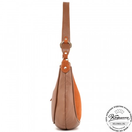 Женская кожаная сумка "Валенсия" (рыжая)