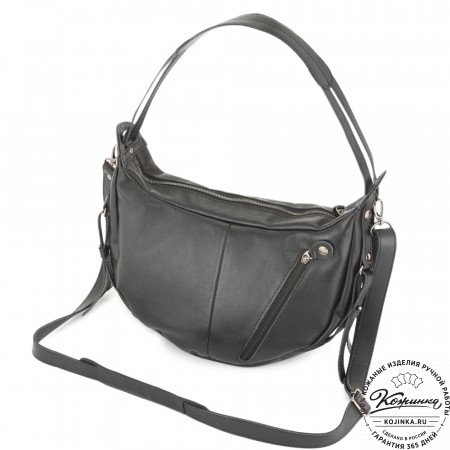 Женская кожаная сумка "Техас" (черная)