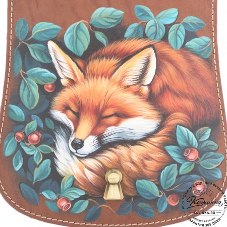 Кожаная сумка ручной работы "Джульетта-нью" "Лиса"