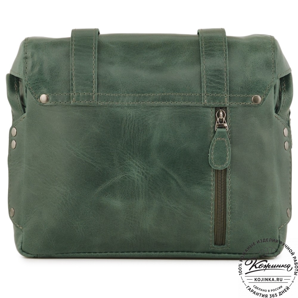 Кожаная сумка "Фрея" (зеленая)