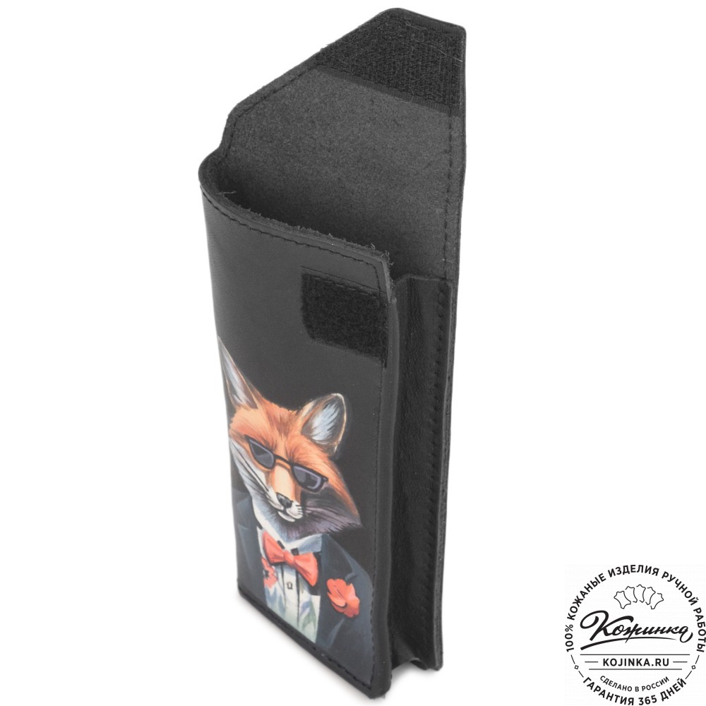 Кожаный футляр для очков "Марокко" "Лис в очках"
