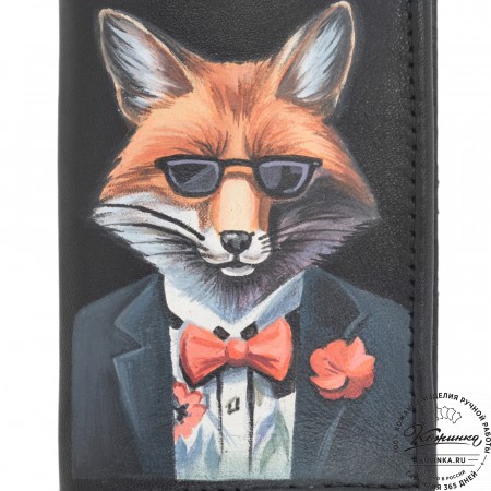 Кожаный футляр для очков "Марокко" "Лис в очках"