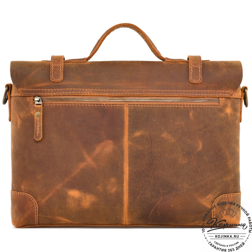  Кожаный портфель "Англетер" (рыжий крейзи)