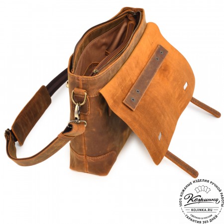  Кожаный портфель "Англетер" (рыжий крейзи)