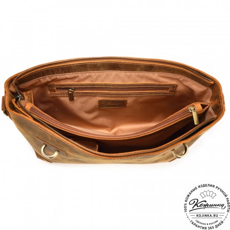  Кожаный портфель "Англетер" (рыжий крейзи)