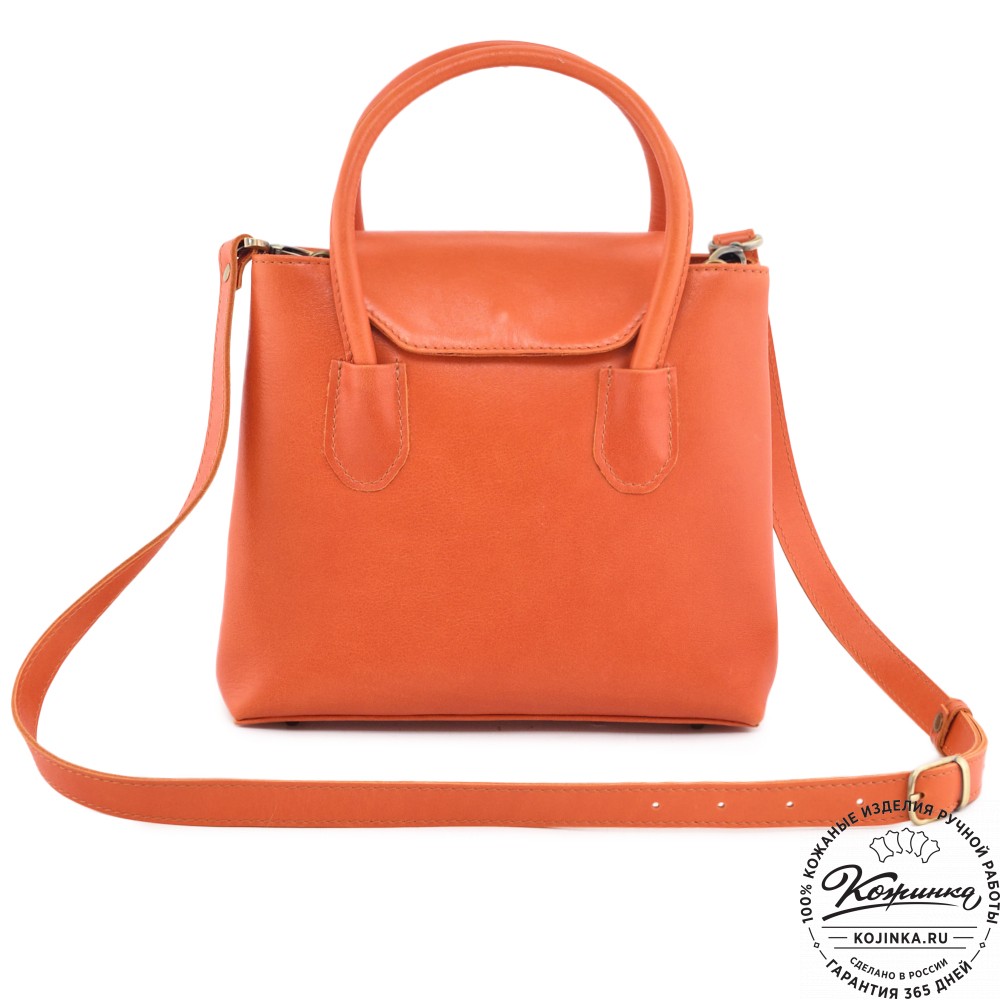 Женская кожаная сумка "Ванесса" (оранж)